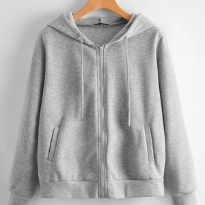 Gray zip up hoodie